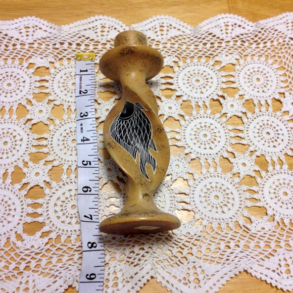 Handmade Candle holder, Fish Motif, Heavy, made in Africa - Picture 2 of 5